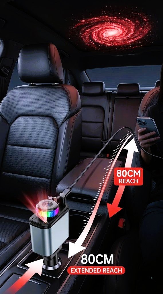 Stretchable Multi-Cable Car Charger